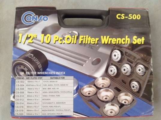 ชุดบล็อกถ้วยถอดกรองน้ำมันเครื่อง CONSO CS-500 ชุดบล็อกถ้วยถอดกรองน้ำมันเครื่อง CONSO CS-500