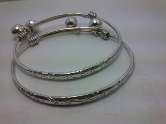 กำไลข้อเท้าเงินแท้92.5 มีกระดิ่ง