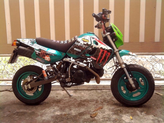 ขออนุญาติขาย KAWASAKI KSR 110 CC. ชุดแต่ง Monster โอนให้ฟรีครับ