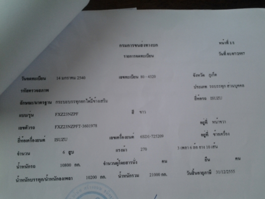 ISUZU DECA 270 Hp รถห้างแท้ 2 เพลา ดัมพ์สามมิตรลอนเฉียง พร้อมใช้งานครับ
