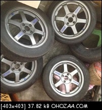 ขายล้อTE37 ขอบ16 4/100 งานก็อบเหมือนมาก สีเทากัลพร้อมยางถูกๆ