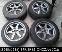 ขายล้อTE37 ขอบ16 4/100 งานก็อบเหมือนมาก สีเทากัลพร้อมยางถูกๆ