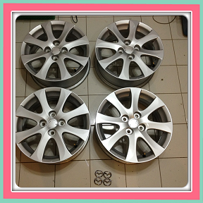 ขายล้อแม็กซ์เดิมมือ2 Mazda 2 4/100 ขอบ 15 ราคา 3900 บาท ราคาถูก