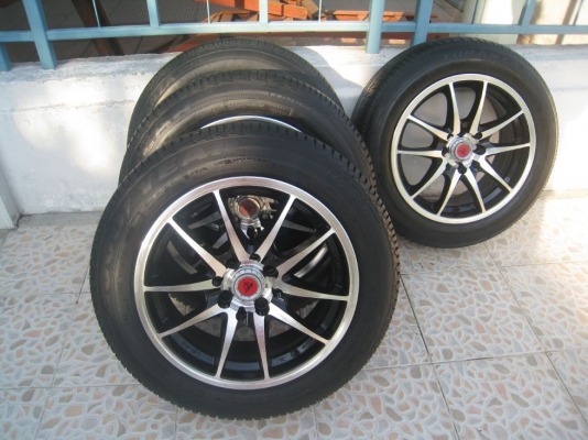 ขายล้อแม็ก Lenso Samurai sc-01 15"x6.5" et 38 4รู100+ ยางปี 10,11 (081-3747940)