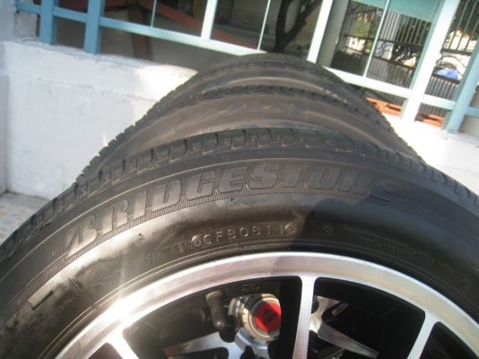 ขายล้อแม็ก Lenso Samurai sc-01 15"x6.5" et 38 4รู100+ ยางปี 10,11 (081-3747940)