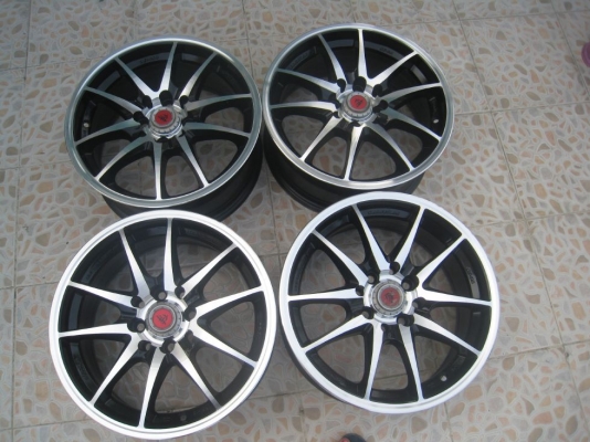 ขายล้อแม็ก Lenso Samurai sc-01 15"x6.5" et 38 4รู100+ ยางปี 10,11 (081-3747940)