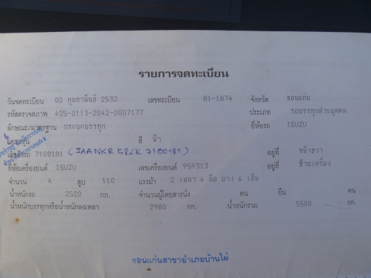 ขาย npr 110 hp สภาพพร้อมใช้งาน รถบ้านใช้มือเดียวจากห้าง