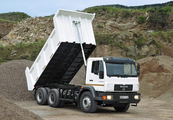 รถดั้มใช้งานเหมือง บ่อดิน โรงโม่หิน  MAN *** ราคาไม่รวมกระบะ***