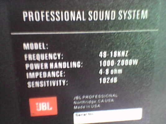 ขายตู้ลำโพง JBL Mpro