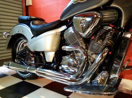 T&amp;T BIKE RAMA2 ขายHONDA STEED 600 4เกียร์แท้ แต่ง FATBOY เอกสาร inv+สพมแท้ๆราคา89500 ฿