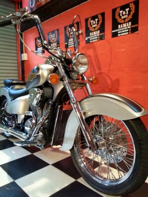 T&amp;T BIKE RAMA2 ขายHONDA STEED 600 4เกียร์แท้ แต่ง FATBOY เอกสาร inv+สพมแท้ๆราคา89500 ฿