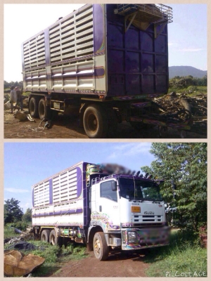 ขายดาว์น ISUZU เครื่อง 360 แรง ปี 54 กระบะดัมพ์สหกิจ ลูก 3 เพลาแท้ยาว 7 เมตร