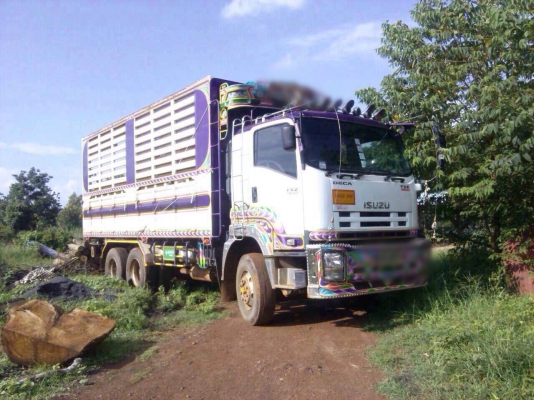 ขายดาว์น ISUZU เครื่อง 360 แรง ปี 54 กระบะดัมพ์สหกิจ ลูก 3 เพลาแท้ยาว 7 เมตร