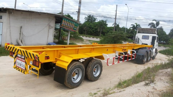 รถเทรลเลอร์  นำลาภ  มงคลสยาม หางก้างปลา  40 ฟุต 2  เพลา   NUM  LAP  ใหม่