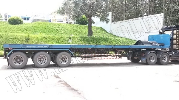 หางพ่วงเทเลอร์พื้นเรียบ12ล้อ 3เพลา ของบริษัทสามมิตร ปี53