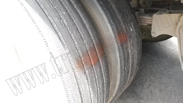 หางพ่วงเทเลอร์พื้นเรียบ12ล้อ 3เพลา ของบริษัทสามมิตร ปี53