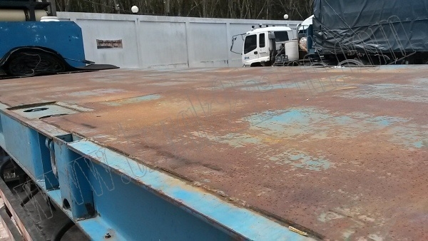 หางพ่วงเทเลอร์พื้นเรียบ12ล้อ 3เพลา ของบริษัทสามมิตร ปี53