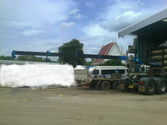 HINO รถ10ล้อเล็ก2เพลาพื้นเรียบ6.60 เมตร+เครน TADANO Z305 3ตัน5ปอกยาว 12.21 เมตร