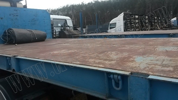 หางพ่วงเทเลอร์พื้นเรียบ12ล้อ 3เพลา ของบริษัทสามมิตร ปี53