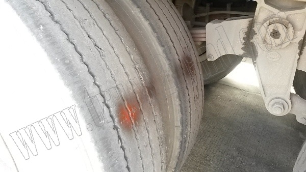 หางพ่วงเทเลอร์พื้นเรียบ12ล้อ 3เพลา ของบริษัทสามมิตร ปี53