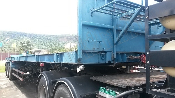 หางพ่วงเทเลอร์พื้นเรียบ12ล้อ 3เพลา ของบริษัทสามมิตร ปี53