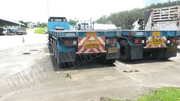 หางพ่วงเทเลอร์พื้นเรียบ12ล้อ 3เพลา ของบริษัทสามมิตร ปี53