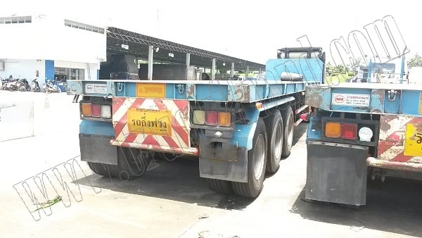 หางพ่วงเทเลอร์พื้นเรียบ12ล้อ 3เพลา ของบริษัทสามมิตร ปี53