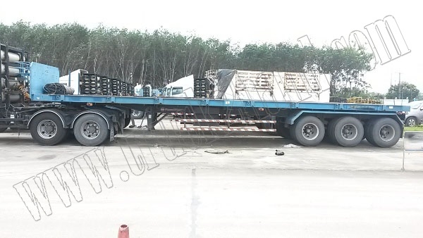 หางพ่วงเทเลอร์พื้นเรียบ12ล้อ 3เพลา ของบริษัทสามมิตร ปี53