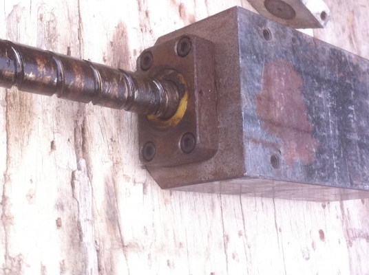 ชุดบอลสกรู ขนาด 20 มม. ยาว 95 ซม. พร้อมชุดยึดหัวท้าย ลูกเลื่อนขนาดใหญ่ ใช้เลือนขับรางของเครื่อง CNC