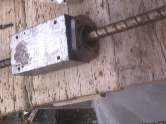 ชุดบอลสกรู ขนาด 20 มม. ยาว 95 ซม. พร้อมชุดยึดหัวท้าย ลูกเลื่อนขนาดใหญ่ ใช้เลือนขับรางของเครื่อง CNC