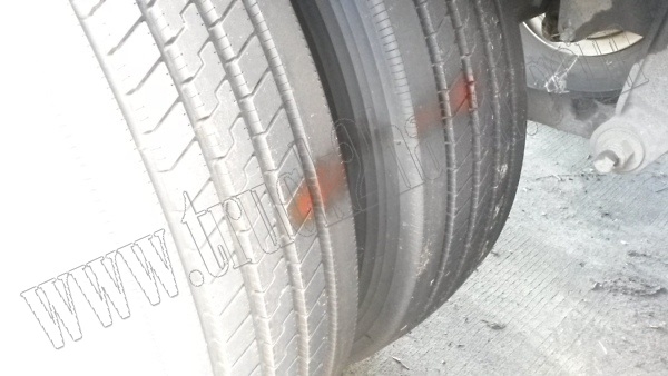 หางพ่วงเทเลอร์พื้นเรียบ12ล้อ 3เพลา ของบริษัทสามมิตร ปี53