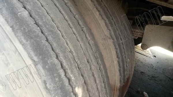 หางพ่วงเทเลอร์พื้นเรียบ12ล้อ 3เพลา ของบริษัทสามมิตร ปี53