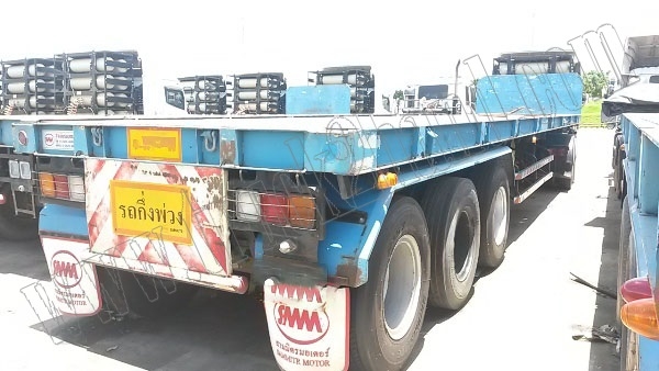 หางพ่วงเทเลอร์พื้นเรียบ12ล้อ 3เพลา ของบริษัทสามมิตร ปี53