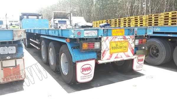 หางพ่วงเทเลอร์พื้นเรียบ12ล้อ 3เพลา ของบริษัทสามมิตร ปี53