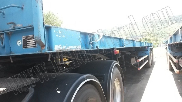 หางพ่วงเทเลอร์พื้นเรียบ12ล้อ 3เพลา ของบริษัทสามมิตร ปี53