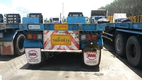 หางพ่วงเทเลอร์พื้นเรียบ12ล้อ 3เพลา ของบริษัทสามมิตร ปี53