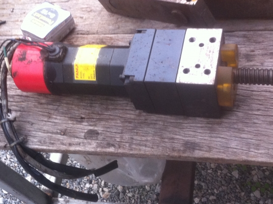 ชุดพร้อมมดเตอร์ขับ AC SERVO MOTOR  บอลสกรู ขนาด 20 มม. ยาวเฉพาะเลื่อน 35 ซม. พร้อมชุดยึดหัวท้าย ลูกเลื่อนขนาดใหญ่ ใช้เลือนขับรางของเครื่อง CNC