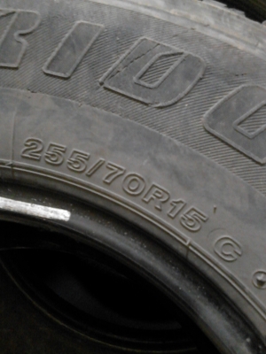 255/70R15  BRIDGE STONE DUELER H/T 840  มี 2 เส้น ยางเบอร์นี้หายาก  TEL.081-427-3941