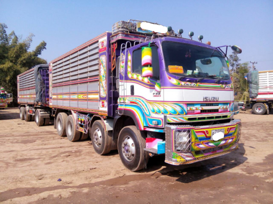 ขายรถ 24 ล้อพ่วงแม่ลูกดัมพ์ ISUZU DECA 360 แรงม้าปี 2553 หางพ่วง 3 คานแท้ ราคา 2600000