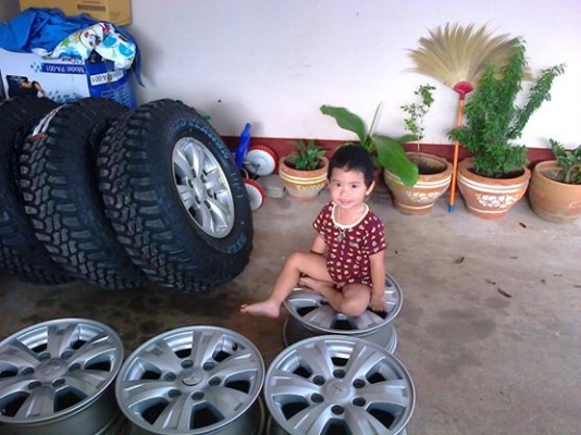 ล้อแม็กซ์เดิมมิตซูบิชิไททัลพลัส16พร้อมยางใหม่ดอกมัดดีสโตน