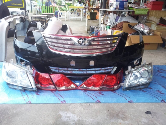 ชุดกันชนหน้า Camry สีดำ ของแท้ถอดสภาพพร้อมใช้งาน อ่านรายละเอียดด้านในครับ