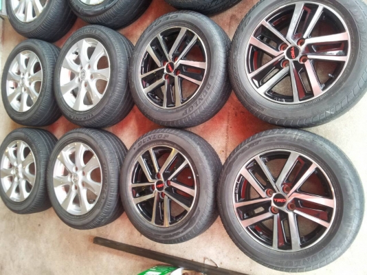 ล้อวีออส TRD 2010 พร้อมยางและน๊อตล้อครบชุด