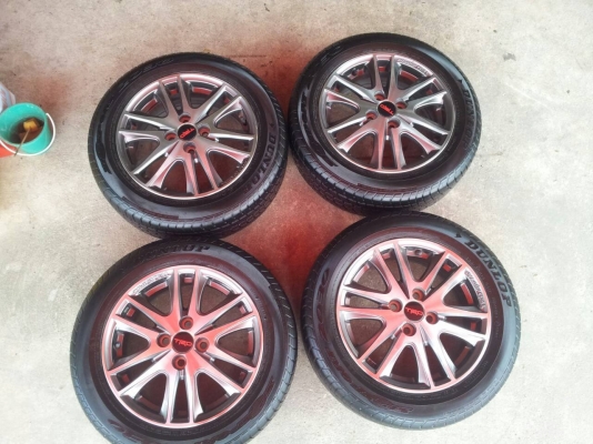 ล้อวีออส TRD 2010 พร้อมยางและน๊อตล้อครบชุด