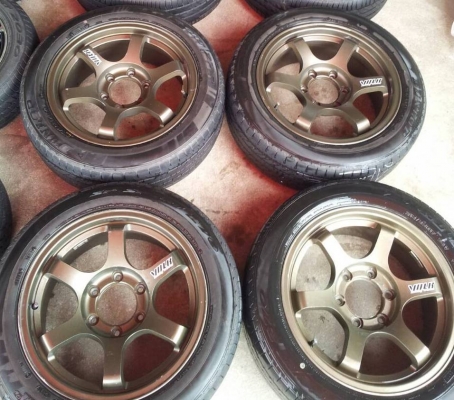 ล้อลายTE37 ขอบ 17 พร้อมยางปี 12