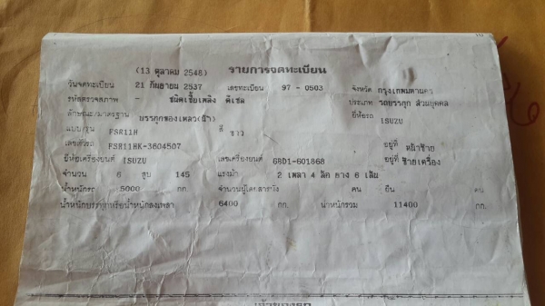 ขายรถ6ล้อน้ำ Isuzu Rocky 2คัน  195hp +165hp