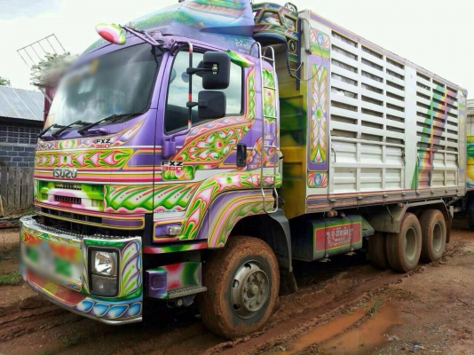 ขายรถพ่วงสิบล้อดัมพ์ ISUZU เครื่อง 360 แรง ปี 52 กระบะดัมพ์คอกเกษตรอู่ซีทีทรัค ลูก 3 เพลาแท้ยาว 7 เมตร