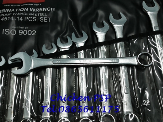 ประแจแหวนข้างปากตาย SUNJAC ชุดใหญ่ 14 ตัว/ชุด Made in JAPAN