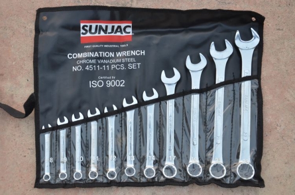 ประแจแหวนข้างปากตาย SUNJAC Made in JAPAN ชุดกลาง 11 ตัว/ชุด ประแจแหวนข้างปากตาย SUNJAC Made in JAPAN ชุดกลาง 11 ตัว/ชุด