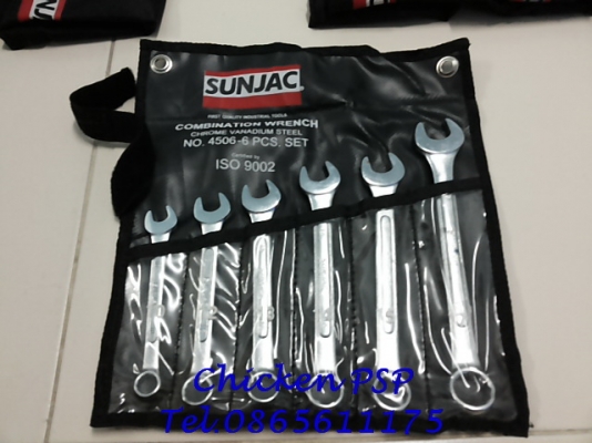 ประแจแหวนข้างปากตาย SUNJAC ชุดเล็ก 6 ตัว/ชุด Made in JAPAN