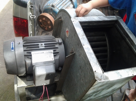 ขาย !! โบว์เป่าลม(ดูดอากาศ)ขนาด3hp.380v.ยี่ห้อ โตชิบ้า พร้อมใช้งาน